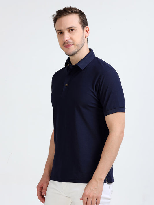 Premium Polo T-Shirt – Navy Blue