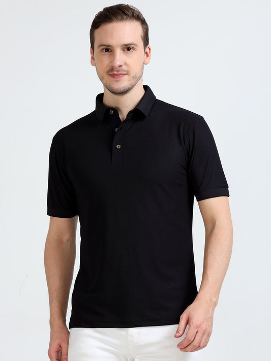 Premium Polo T-Shirt – Black