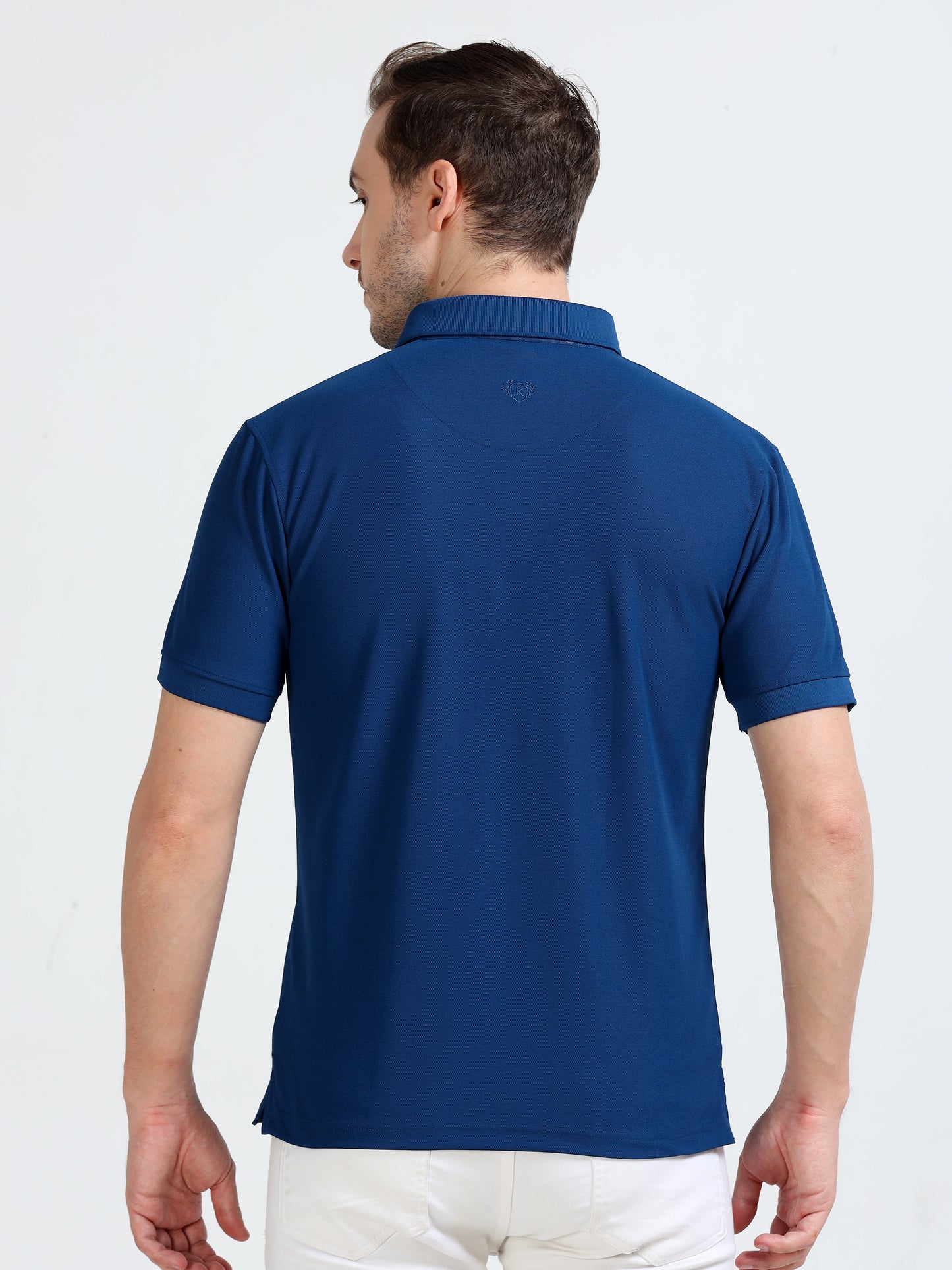 Premium Polo T-Shirt – Teal Blue