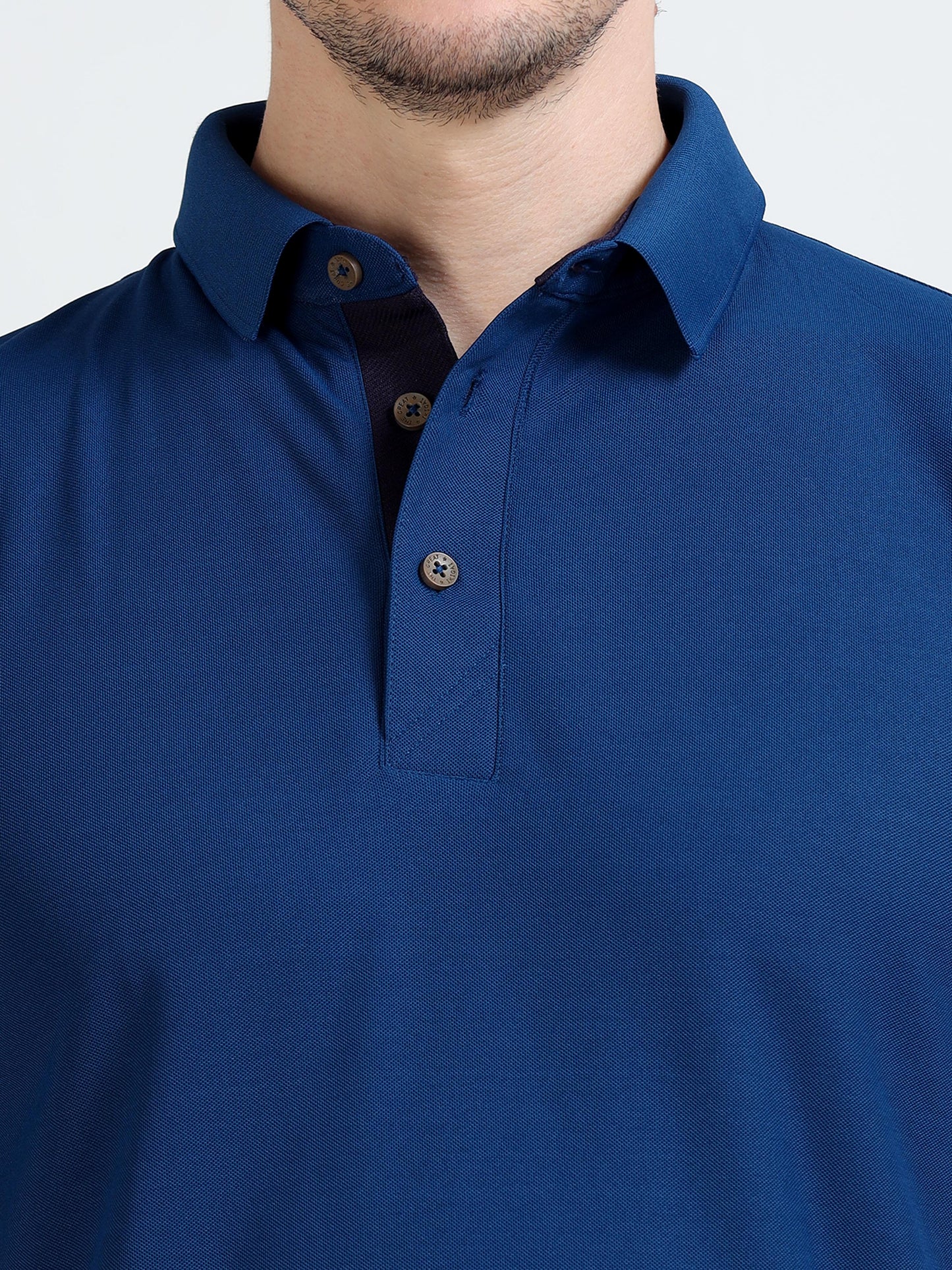Premium Polo T-Shirt – Teal Blue