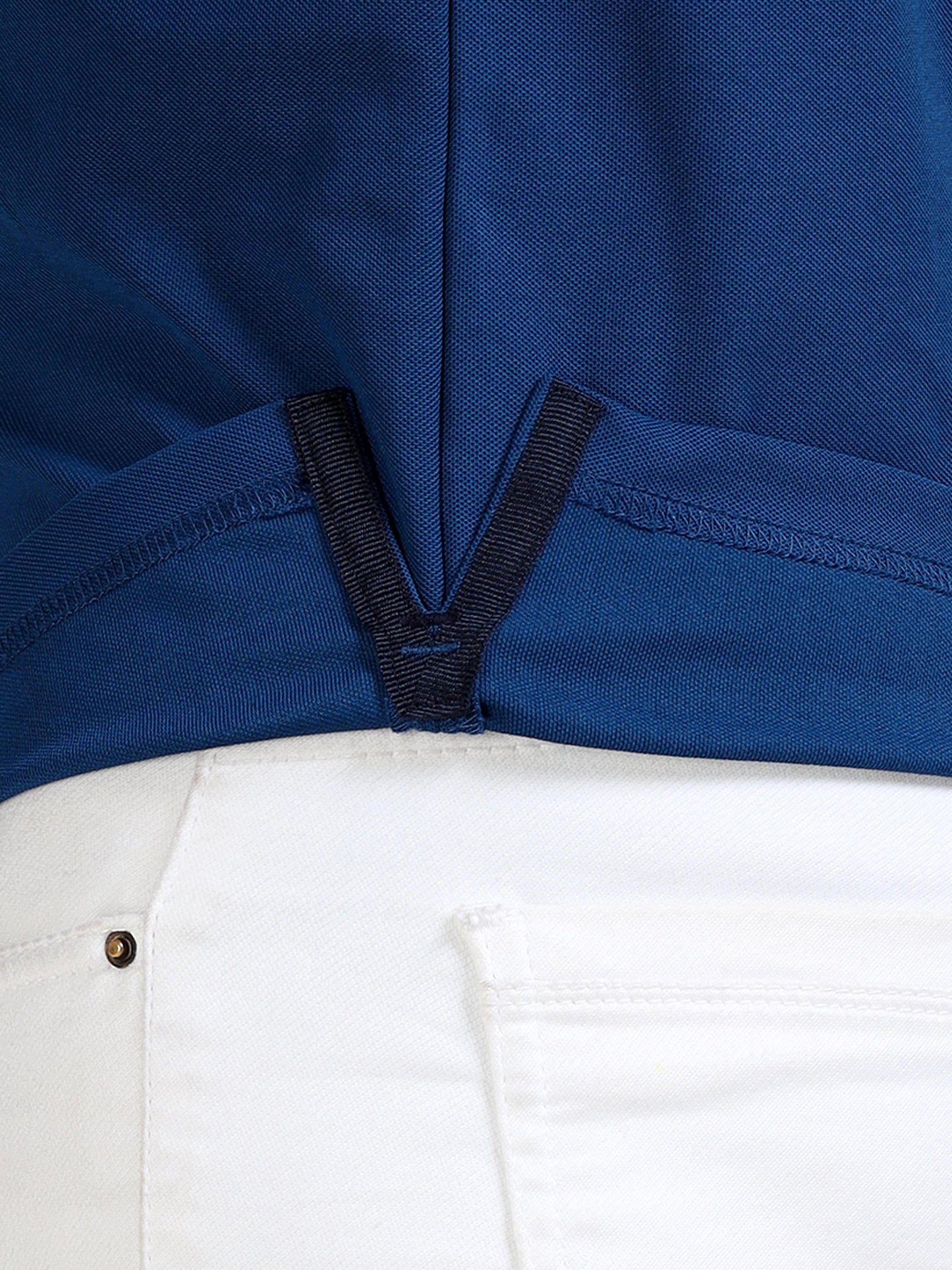 Premium Polo T-Shirt – Teal Blue