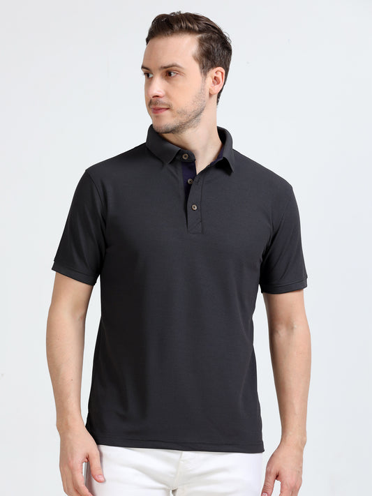 Premium Polo T-Shirt – Dark Grey