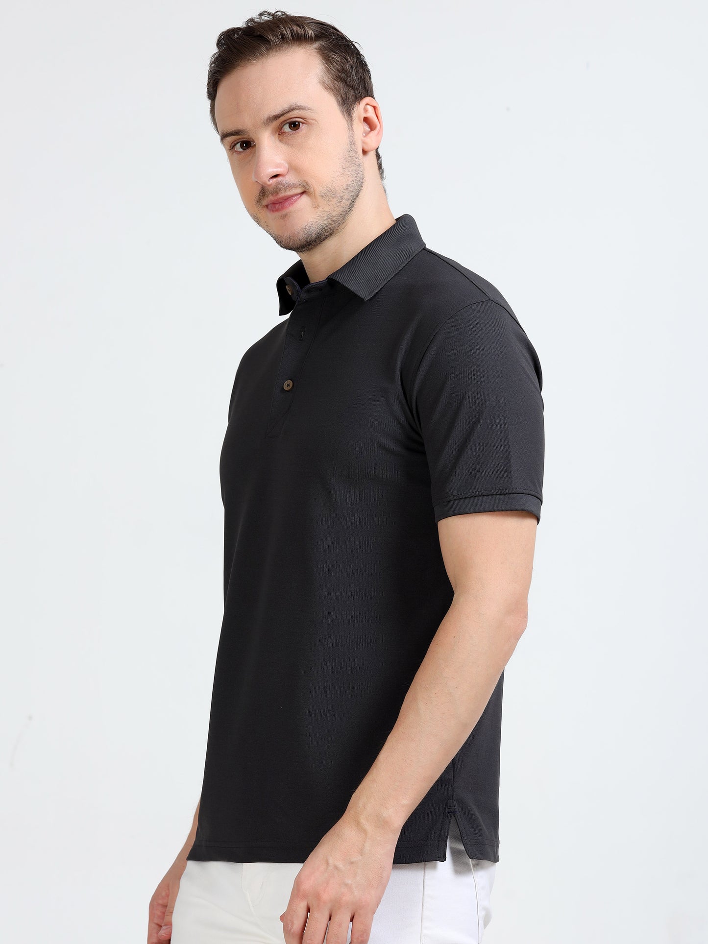 Premium Polo T-Shirt – Dark Grey