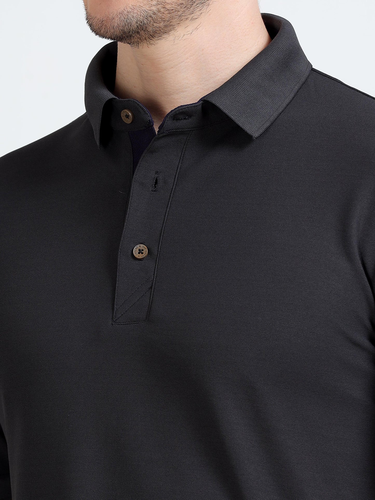 Premium Polo T-Shirt – Dark Grey