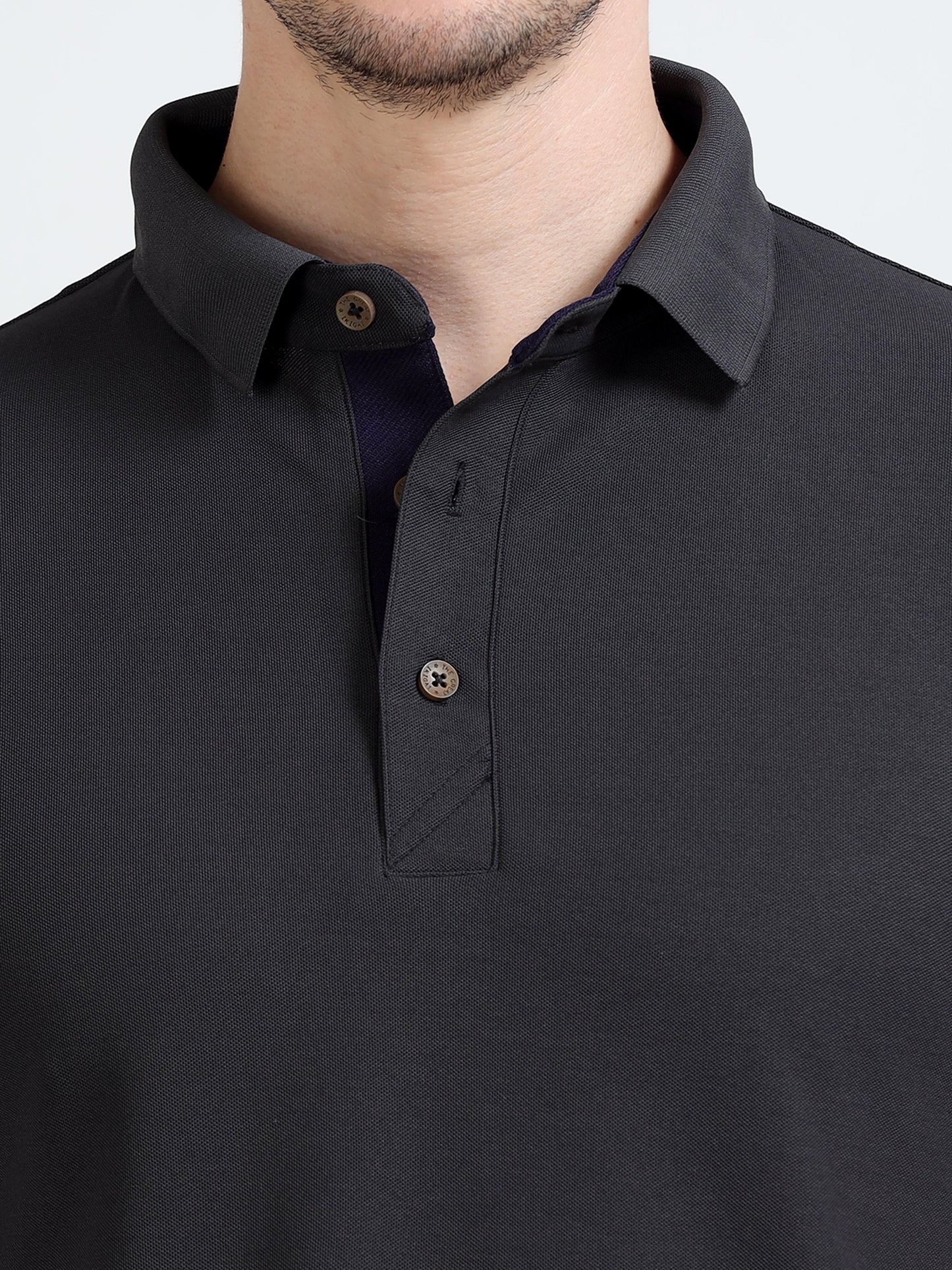 Premium Polo T-Shirt – Dark Grey